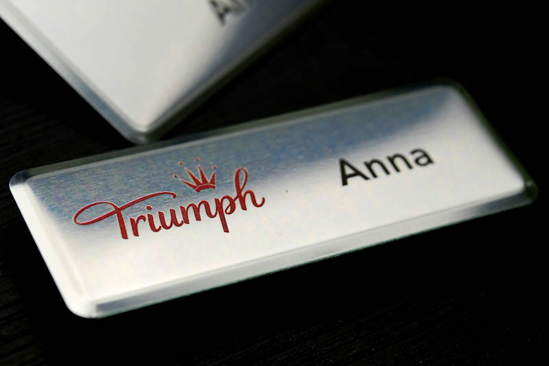 Crest Name Tag from Aluminum